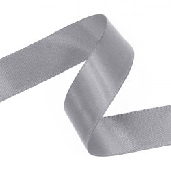 Silver Double Faced Satin Ribbon