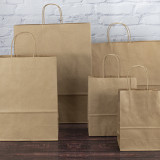 540mm Brown Twisted Handle Paper Carrier Bags