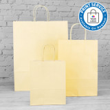 320mm Cream Twisted Handle Paper Carrier Bags