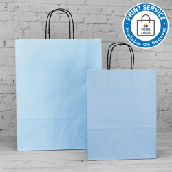 240mm Baby Blue Twisted Handle Paper Carrier Bags
