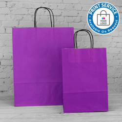 320mm Violet Twisted Handle Paper Carrier Bags