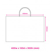 400mm White Twisted Handle Paper Carrier Bags