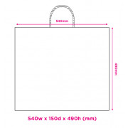 540mm Brown Twisted Handle Paper Carrier Bags