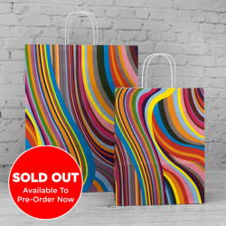 Large 70s Design Paper Carrier Bag