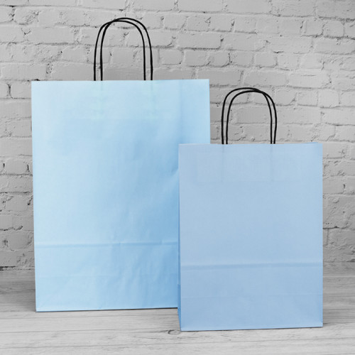 320mm Baby Blue Twisted Handle Paper Carrier Bags
