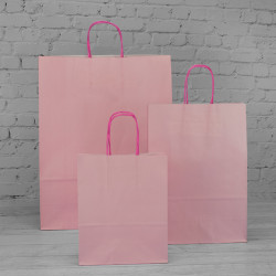 Pastel Pink Paper Carrier Bags