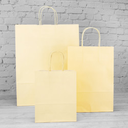 Cream Paper Carrier Bags