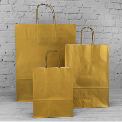 Gold Paper Carrier Bags