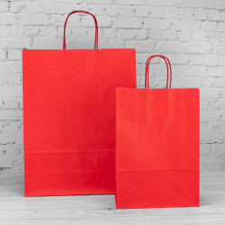 Red Paper Carrier Bags