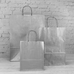 Silver Paper Carrier Bags