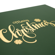 Merry Christmas Green Gift Box 220mm
