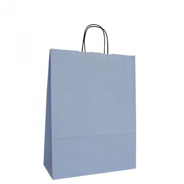 240mm Baby Blue Twisted Handle Paper Carrier Bags