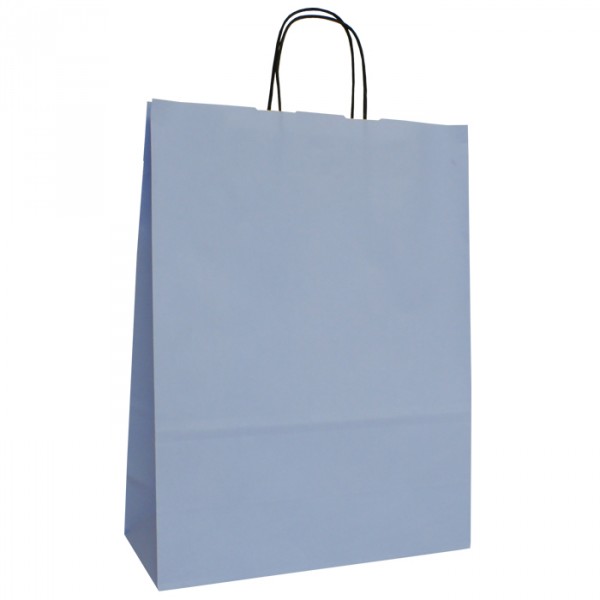 320mm Baby Blue Twisted Handle Paper Carrier Bags