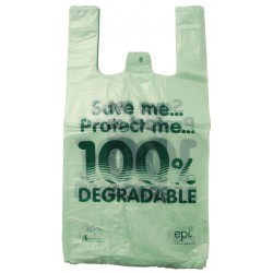 11x17x21in Eco Polythene Vest Carrier Bags