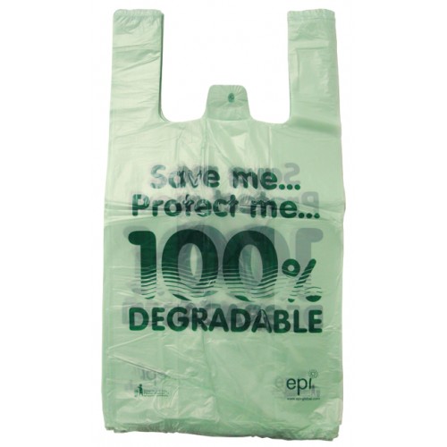 11x17x21in Eco Polythene Vest Carrier Bags