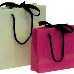 Ribbon Tie Laminated Carrier Bags Ribbon Tie Laminated Carrier Bags