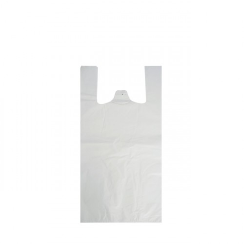 10x15x18in White Polythene Vest Carrier Bags