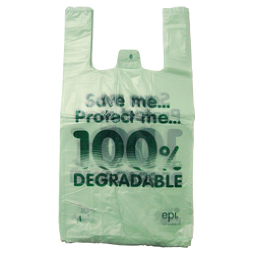 12x19x23in Eco Polythene Vest Carrier Bags