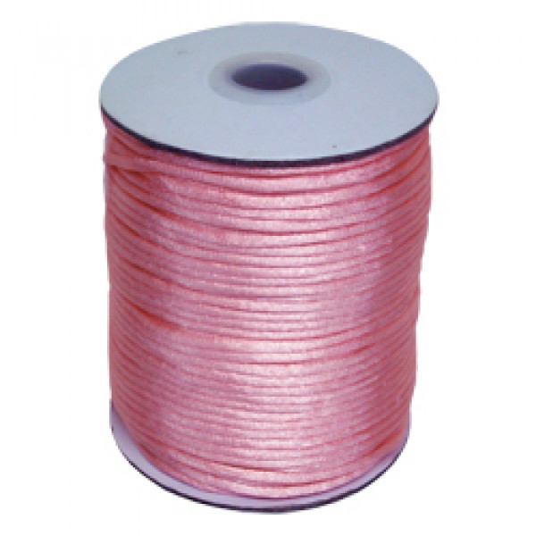 Pink Santoon Cord Set with Beads & Zari Work main image 0