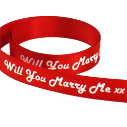 Will You Marry Me Printed Ribbon