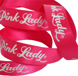 pink lady printed ribbon