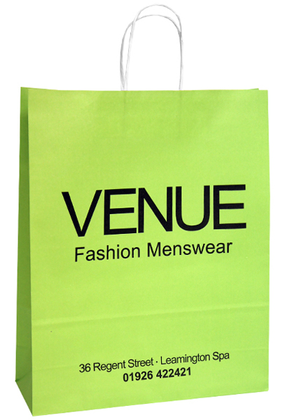 Coloured Printed Paper Carrier Bags
